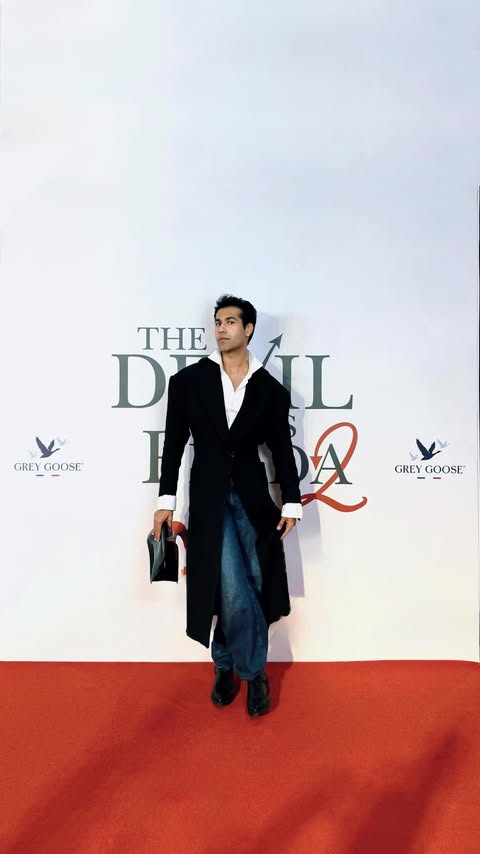 Instagram post by @pranavgoswamy for GREY GOOSE Vodka. Caption reads: The Devil sure Wears Prada ( and drinks only....