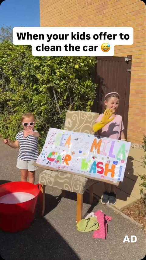 Instagram post by @leigh_out_loud for Citroën. Caption reads: [...] kids run a car wash 🤣 We put the new....