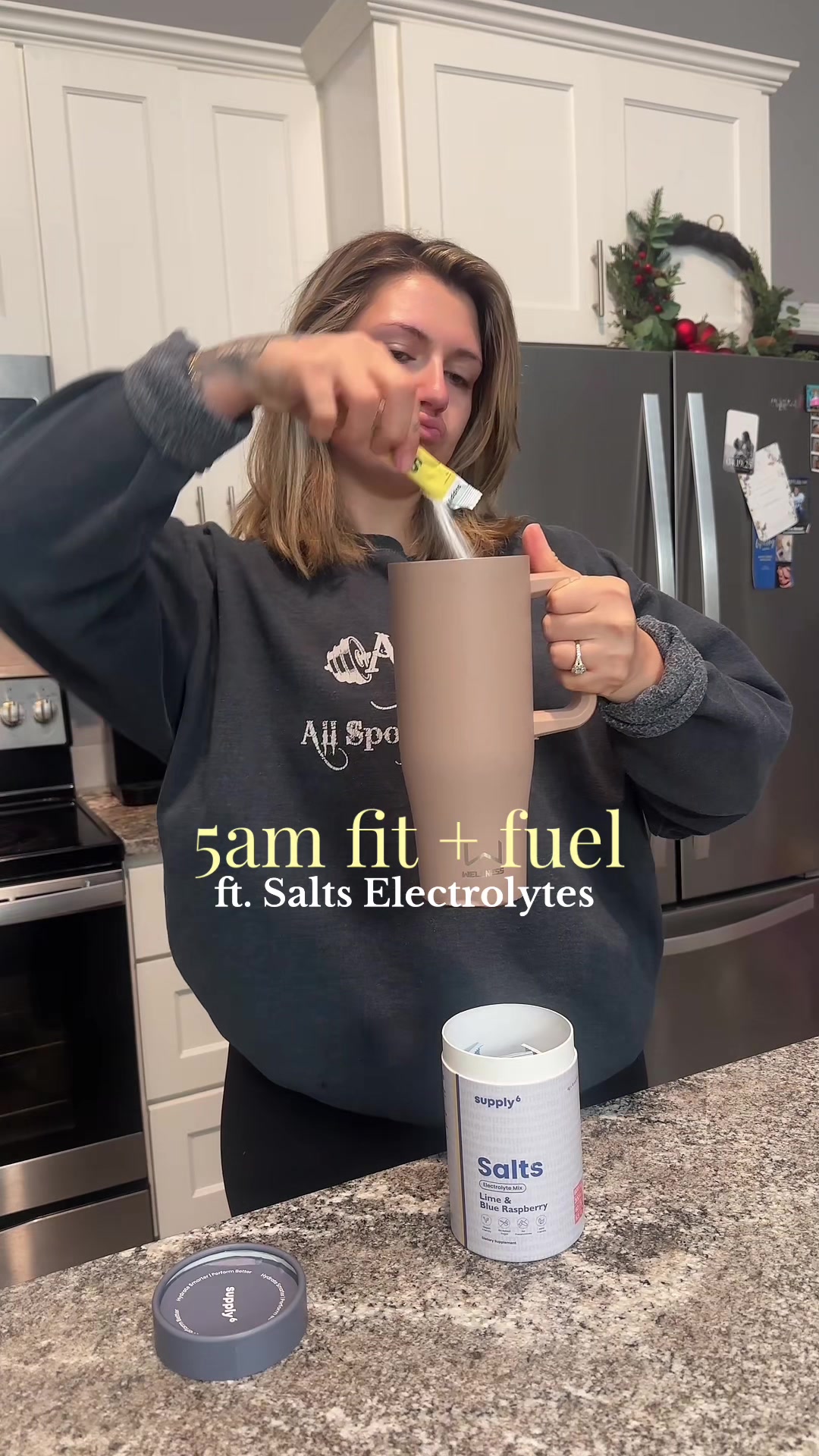 TikTok post by @jordymarshalll for Legendary Foods. Caption reads: Electrolytes on sale toooo !! Started our day....