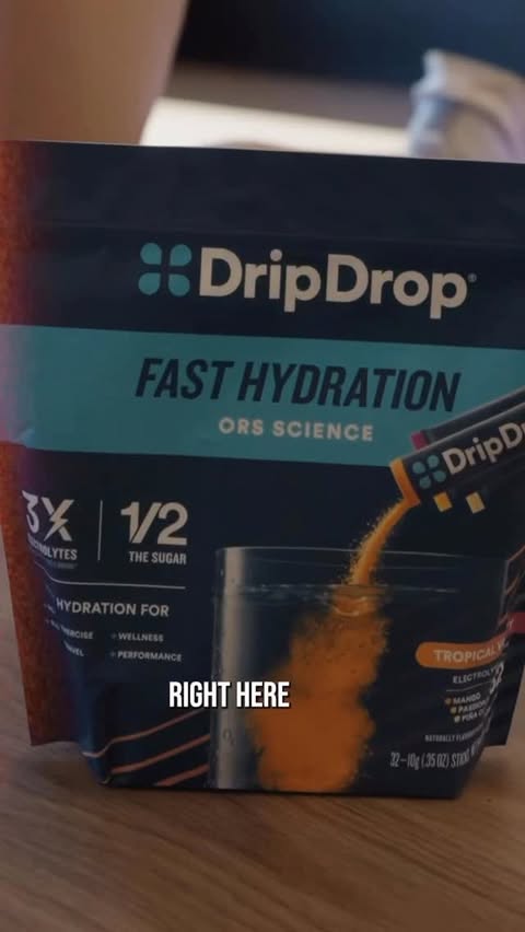 Instagram post by @katemartin for DripDrop. Caption reads: From in-season to off-season, @drinkdripdrop keeps....
