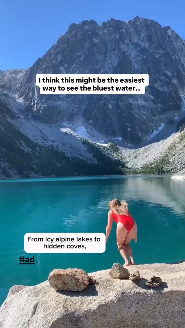 Instagram post by @alexandrablodgett for Norwegian Cruise Line. Caption reads: Do you want to visit blue water like this? 

I’ve....