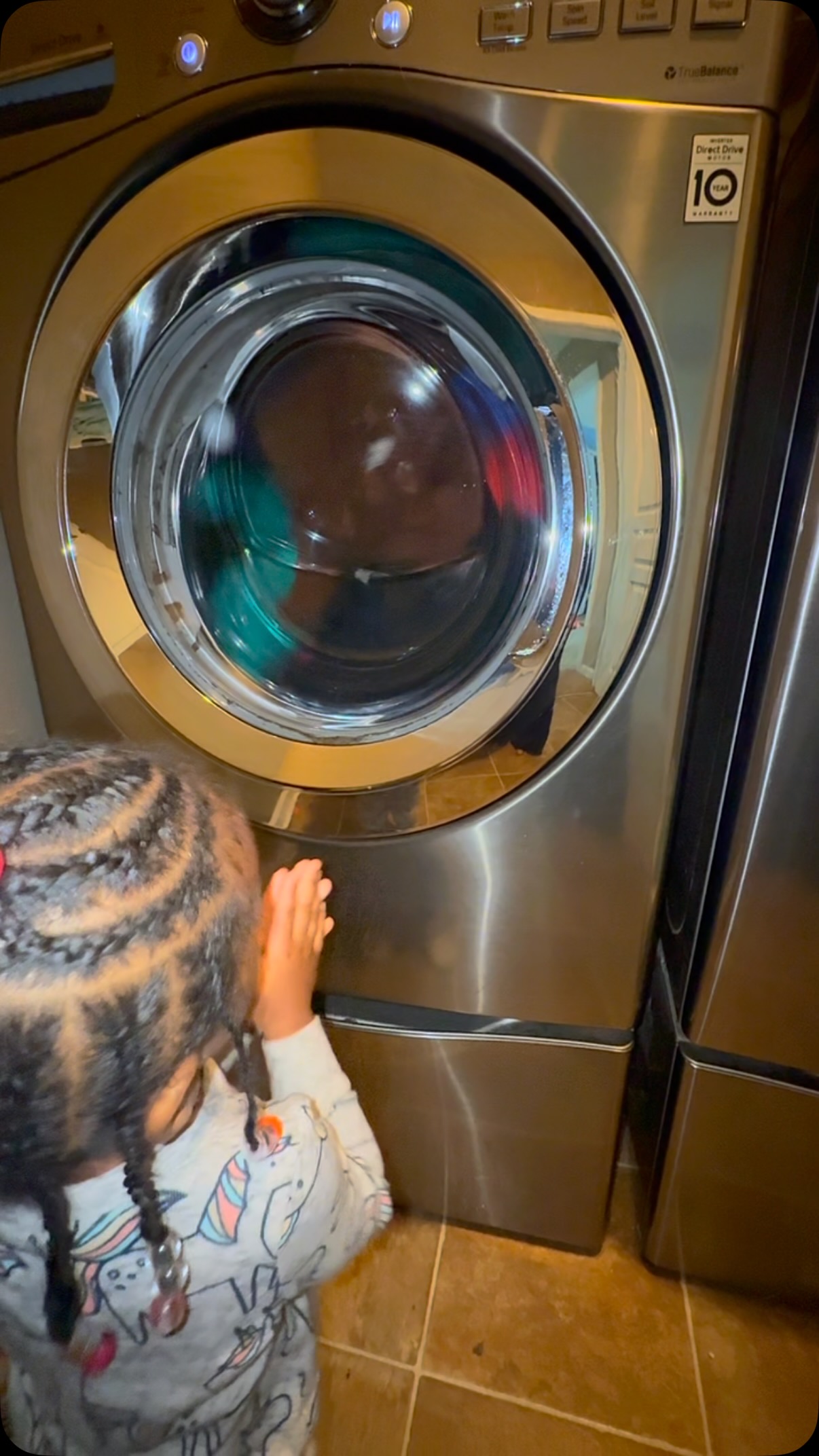 Instagram post by @itsjust.ourlife for LG USA. Caption reads: When I say I’m at home enjoying my bills this is....