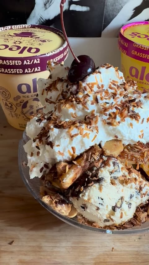 Instagram post by @alex_delany for Alec's Ice Cream. Caption reads: There is nothing like a gratuitous sundae,....