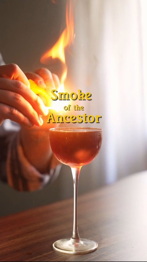 Instagram post by @driftersjoint for Casa Azul Spirits. Caption reads: Smoke of the Ancestor

Ft: @casaazulspirits 

2 oz....