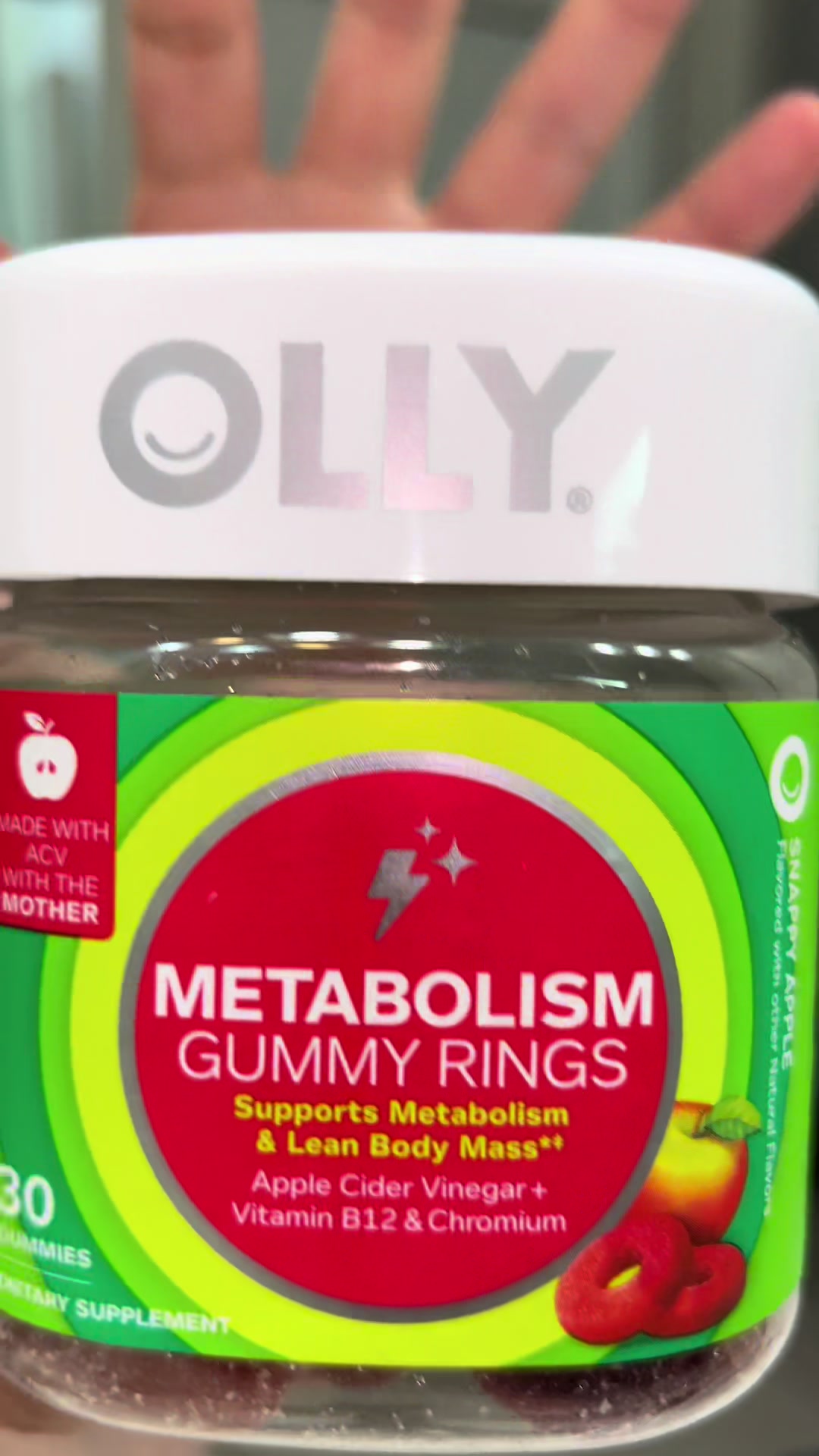 TikTok post by @simplykimangulo for OLLY. Caption reads: [...] to support my metabolism! @OLLY Wellness....