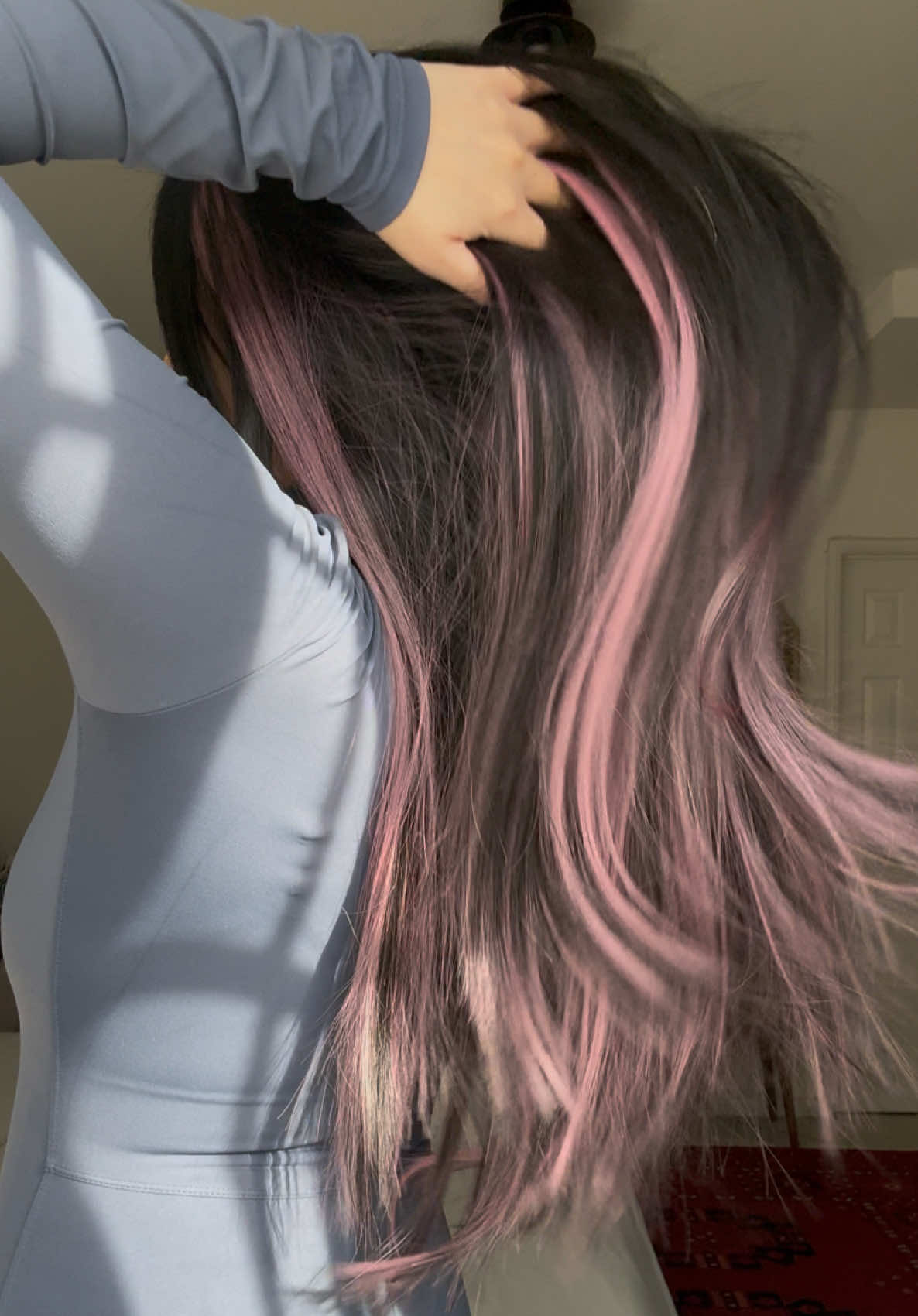 TikTok post by @lynnroxana for Vigorous Beauty. Caption reads: baby pink highlights 🩰@Vigorous Beauty....