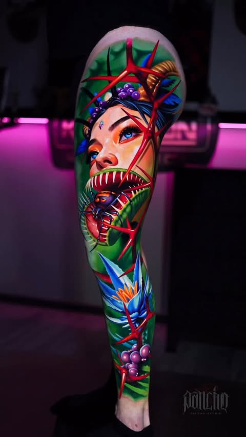 Instagram post by @ad_pancho for World Famous Tattoo Ink. Caption reads: After a weekend of hard work and lots of fun, we....