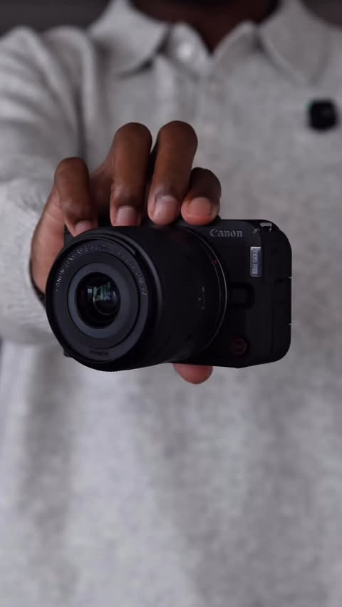 Instagram post by @qharris18 for Canon USA. Caption reads: Meet your new creator bestie 📸✨ The EOS R50 V is....