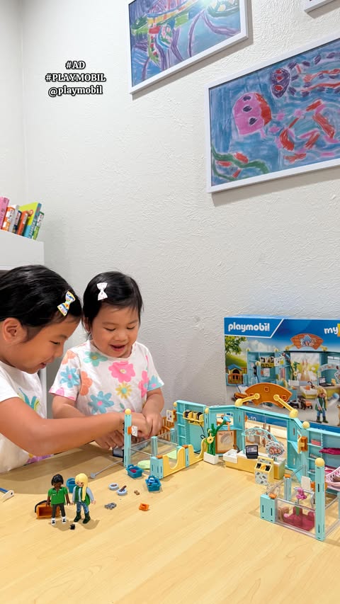 Instagram post by @junebabylove for PLAYMOBIL. Caption reads: We’re so excited to share about the @playmobil....