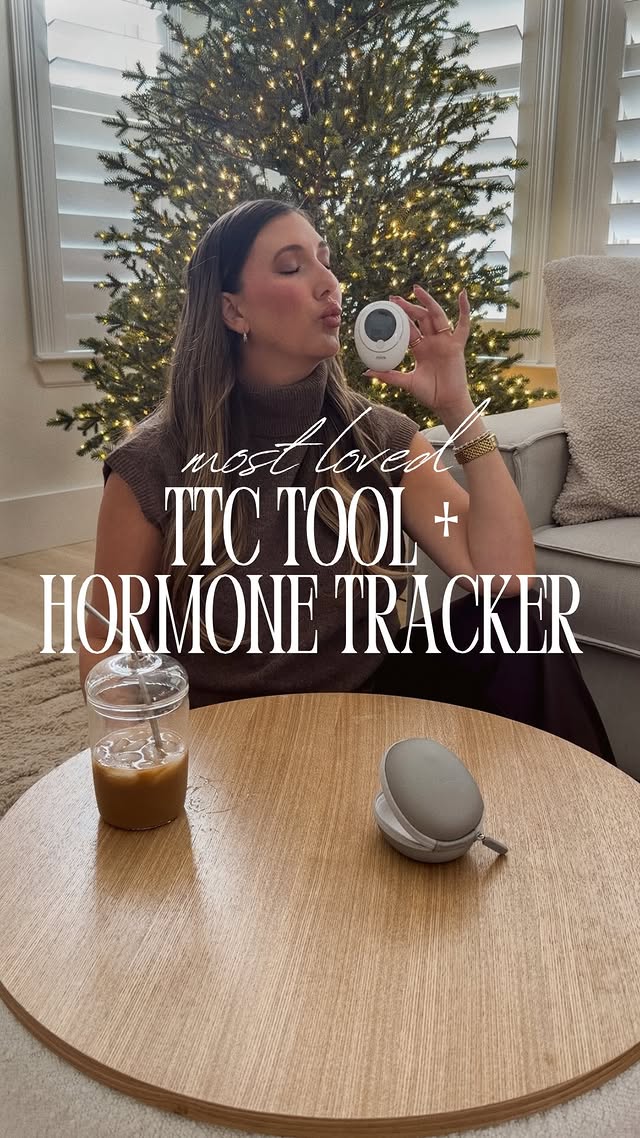 Instagram post by @megan.hawthorne for Mira Fertility. Caption reads: My beloved @mirafertility Hormone Monitor: Ultra4....