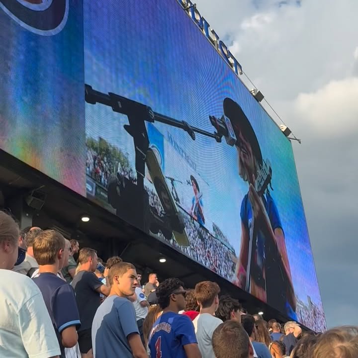 Instagram post by @ginavenier for Shure. Caption reads: singing the national anthem at....