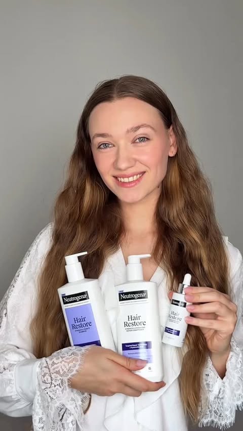 Instagram post by @ugc_lama_ for Neutrogena. Caption reads: #AD New Neutrogena Hair Repair line @neutrogena....