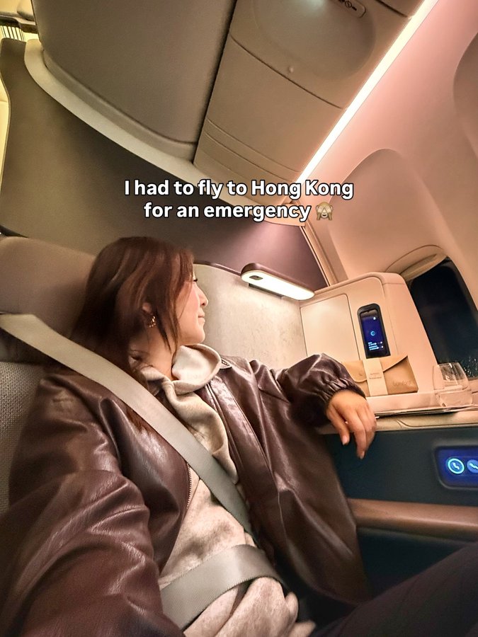 Instagram post by @eatingwithkirby for Cathay Pacific. Caption reads: [...] discovering my HK roots with @cathaypacific....