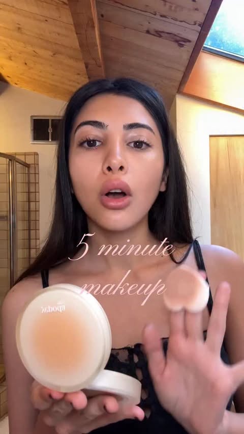 Instagram post by @ruslanagee for Yepoda. Caption reads: my go-to 5 minute makeup routine 💫 i love the....