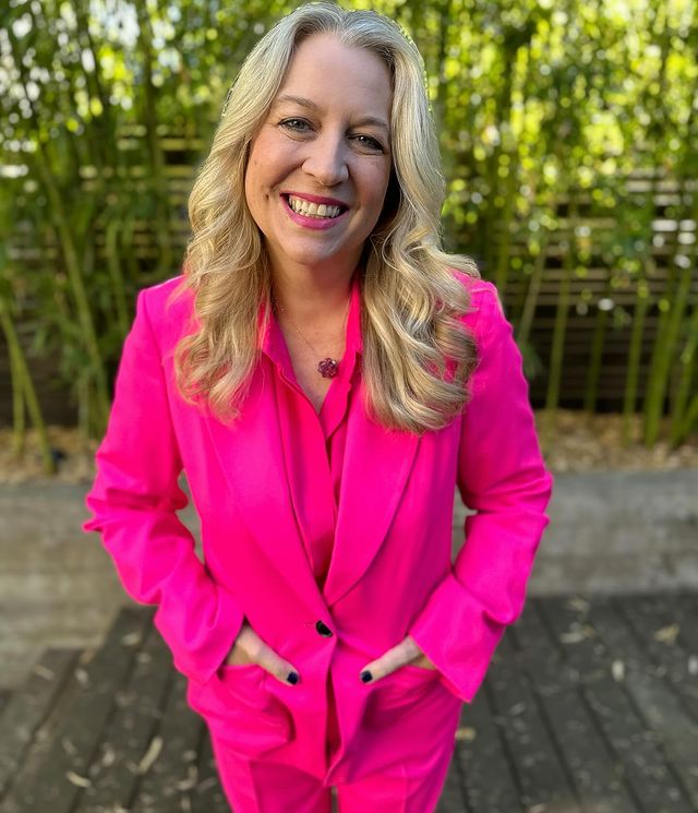 Instagram post by @cherylstrayed for Argent. Caption reads: [...] #votingsuitsyou campaign sponsored by....