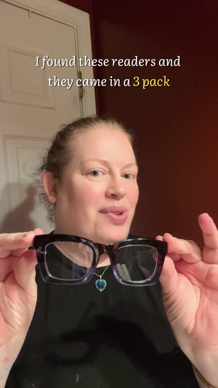 TikTok post by @loricichanowicz for RESJOK Reading Glasses. Caption reads: [...] #bluelightglasses #resjok @RESJOK READING....