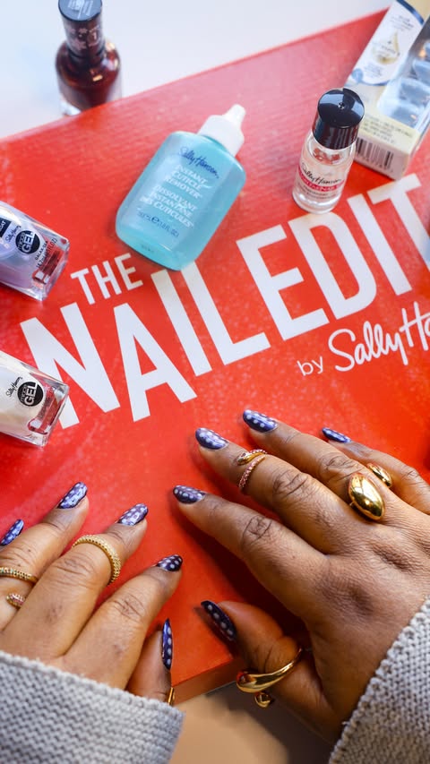 Instagram post by @charlottesmythee for Sally Hansen. Caption reads: Nail Day with @sally_hansen! The Nail Edit box is....