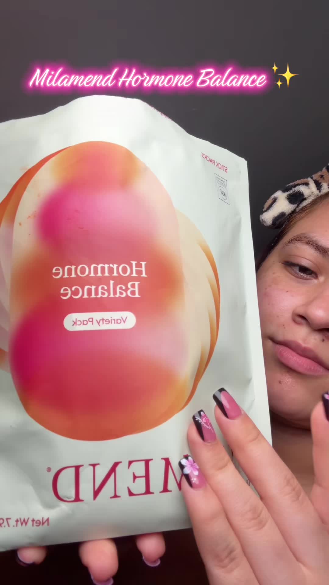TikTok post by @esme.ze20 for Milamend. Caption reads: Milamend Hormone Balance Powder for Women - [...].