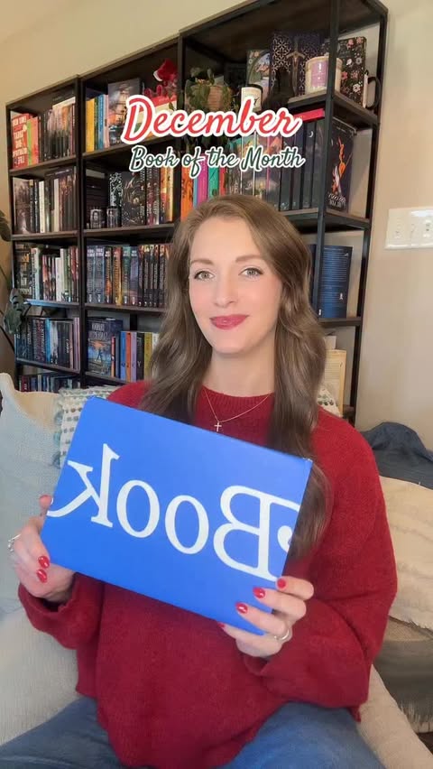 Instagram post by @emma.halbrook.reads for BookoftheMonth. Caption reads: @bookofthemonth is the perfect gift for the reader....