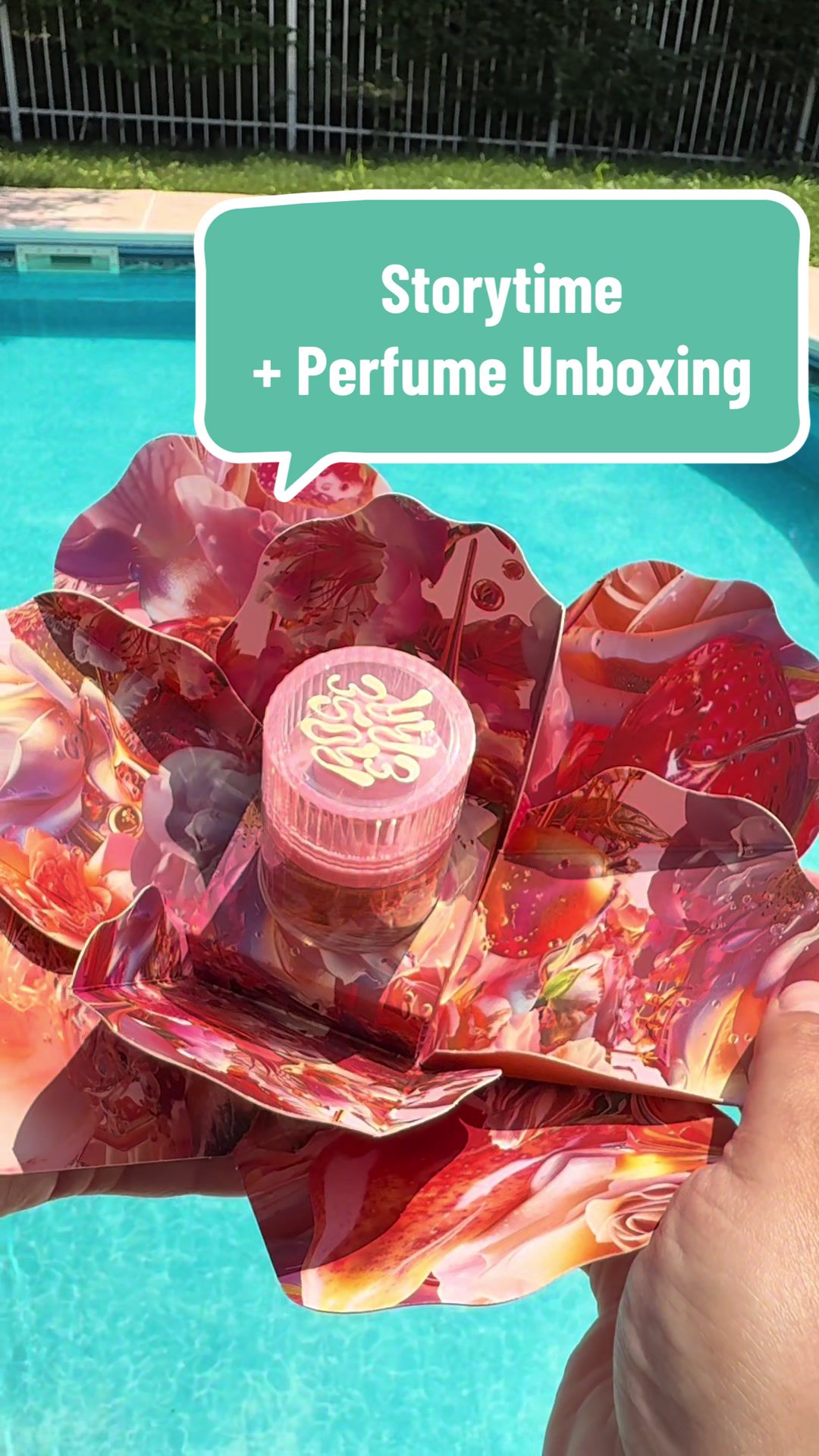 TikTok post by @jazzyglowbeauty for Snif. Caption reads: [...] + UNBOXING Rose Era by @Snif - a fruity....