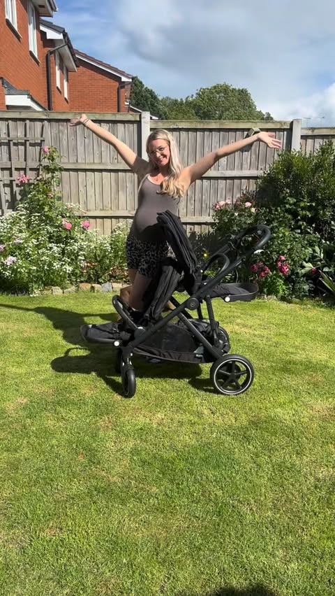 Instagram post by @rozzdarlington for CYBEX. Caption reads: [...] me and my babies! Thank you to @cybex_global....