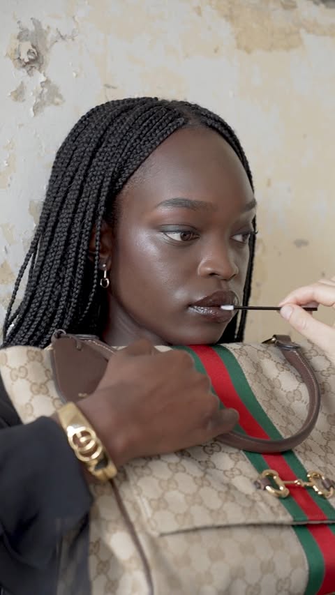 Instagram post by @vogueaustralia for GUCCI. Caption reads: For @gucci's pre-fall 2026 offering, creative....