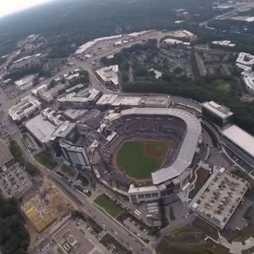 Instagram post by @braves for Truist. Caption reads: What’s it like to parachute into Truist Park?....