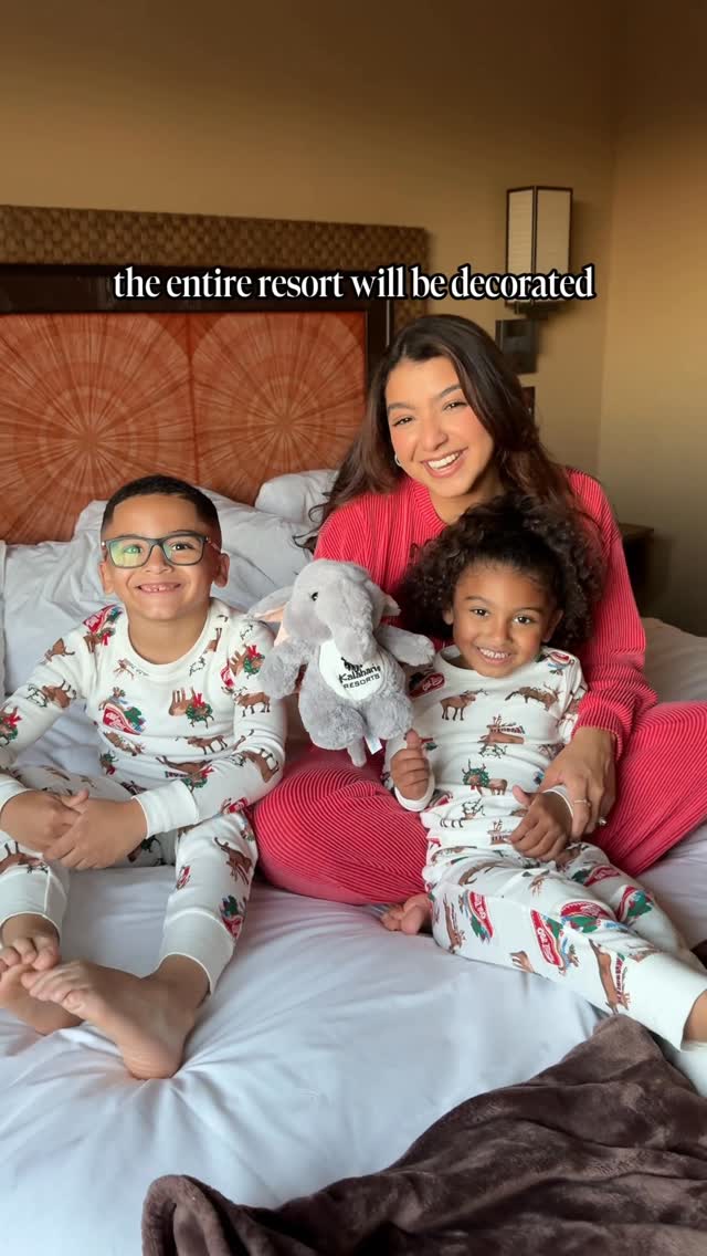 Instagram post by @foreverjenypher for Kalahari Resorts. Caption reads: The holidays are here, and I’m already dreaming....