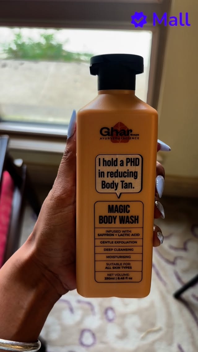 Instagram post by @ishaajangam for GHAR SOAPS. Caption reads: Bring home purity, bring home Ghar Soaps. Now....