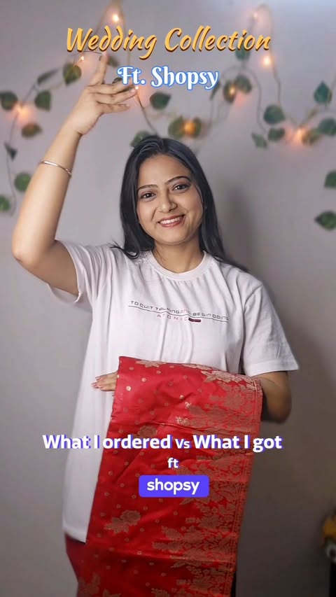 Instagram post by @appie_appz for Shopsy. Caption reads: [...] festive & absolutely wedding-ready 💫
Shopsy....