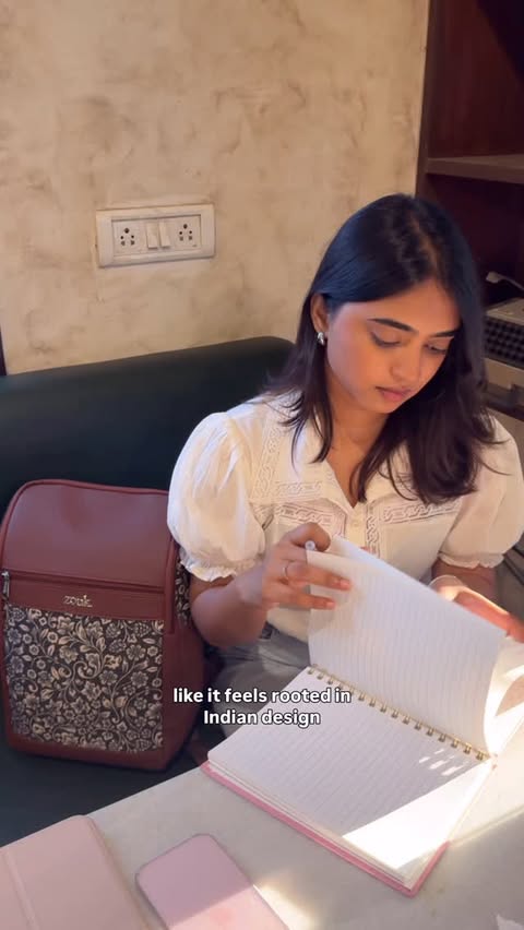 Instagram post by @vrushalikirtikar for Zouk. Caption reads: [...] bag that fits it all. Grab yours this on....