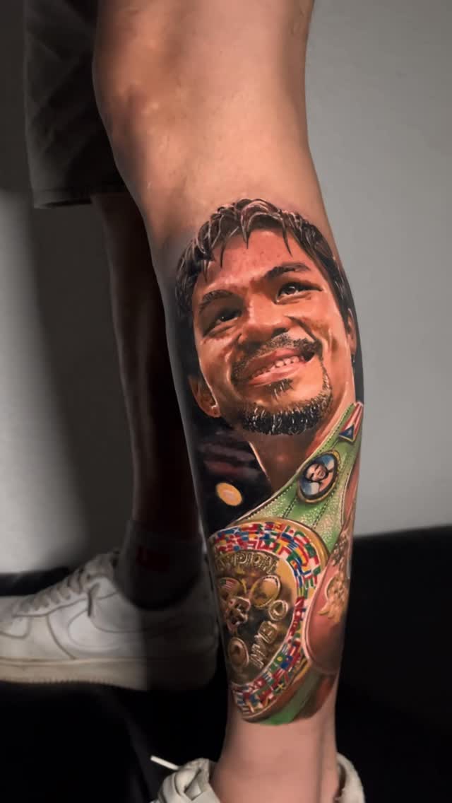 Instagram post by @chui_vm for Eternal Ink. Caption reads: Manny pacquiao 🇵🇭 Sponsors @eternalink....
