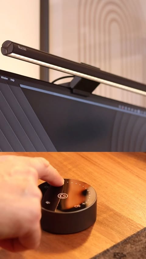 Instagram post by @joinfaizanj for Quntis. Caption reads: 47 | 365: Monitor light bar upgrade with....