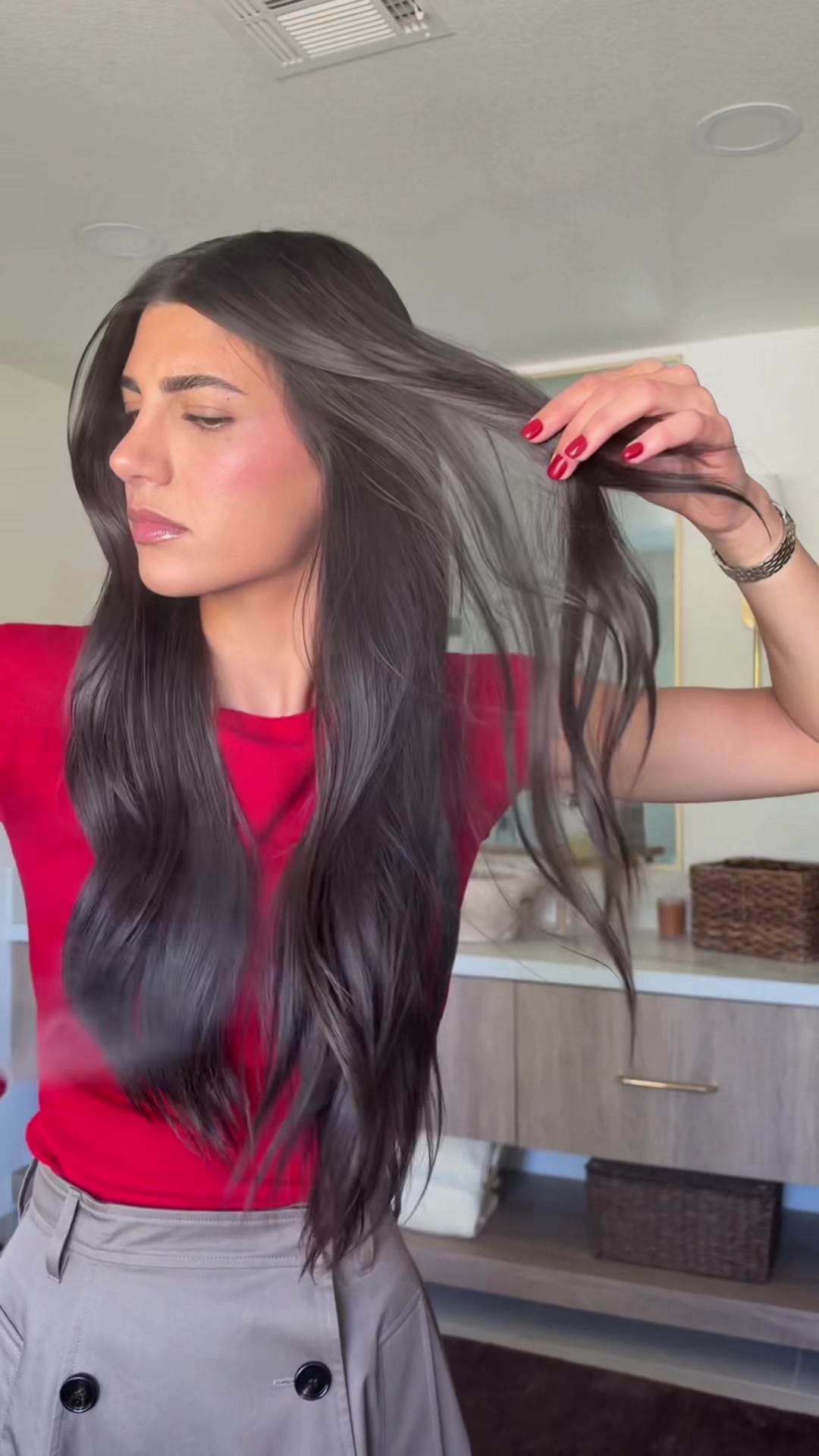 TikTok post by @mananamariee for Kenra Professional. Caption reads: Finishing touches c/o @Kenra Professional....