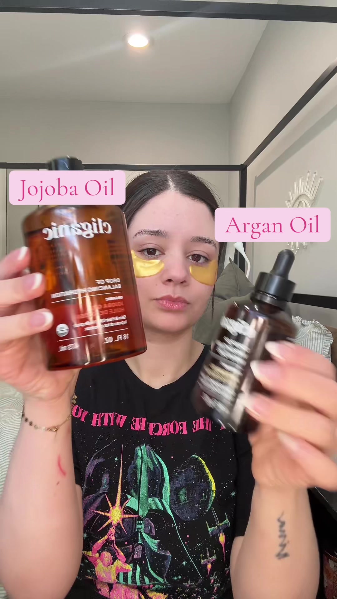 TikTok post by @mariaacamiloo for Cliganic. Caption reads: [...] start hair oiling for healthier hair! ....