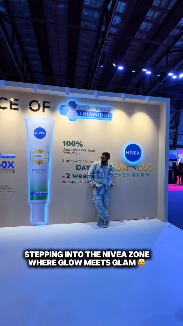 Instagram post by @zeelthakkar.28 for NIVEA India. Caption reads: Glow like never before with NIVEA Luminous Unlock....