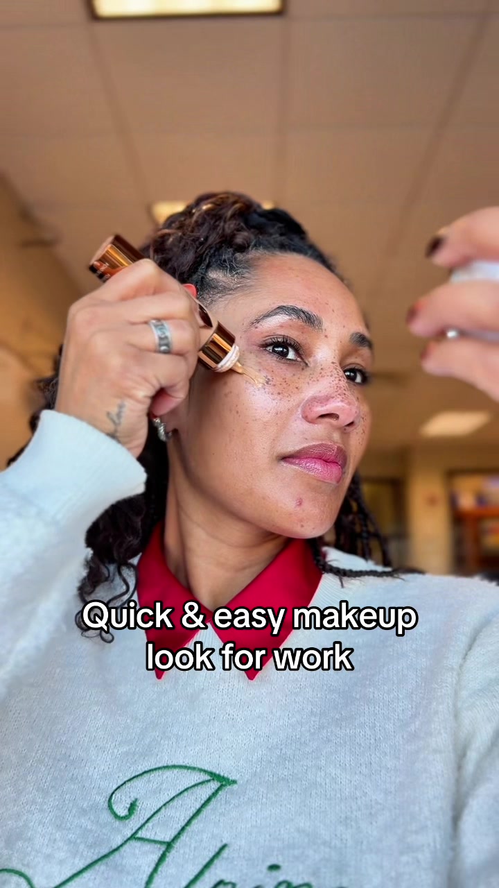 TikTok post by @glamgirlchelsea for DIBS Beauty. Caption reads: [...] Radiant Blush & Cheek Light Blush....