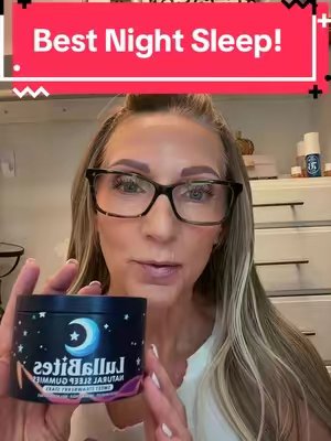 TikTok post by @heather.smiling.outloud for LullaBites. Caption reads: @Lulla Best night sleep ever! No Melatonin no....
