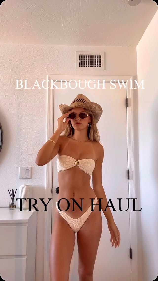 Instagram post by @kawai_onalani for BLACKBOUGHSWIM. Caption reads: Thank you so much @blackboughswim for the....