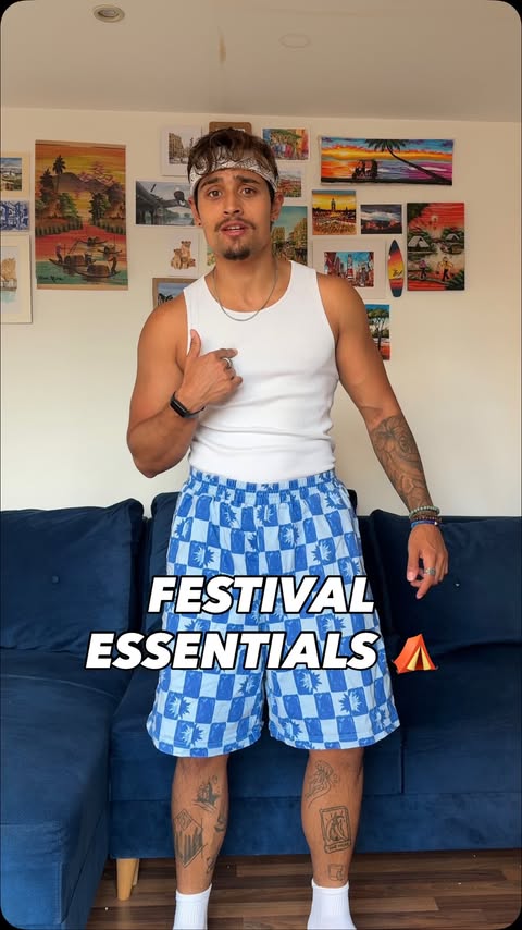Instagram post by @zelahglasson for Klarna. Caption reads: [...] What are YOUR festival essentials?👀⛺️....