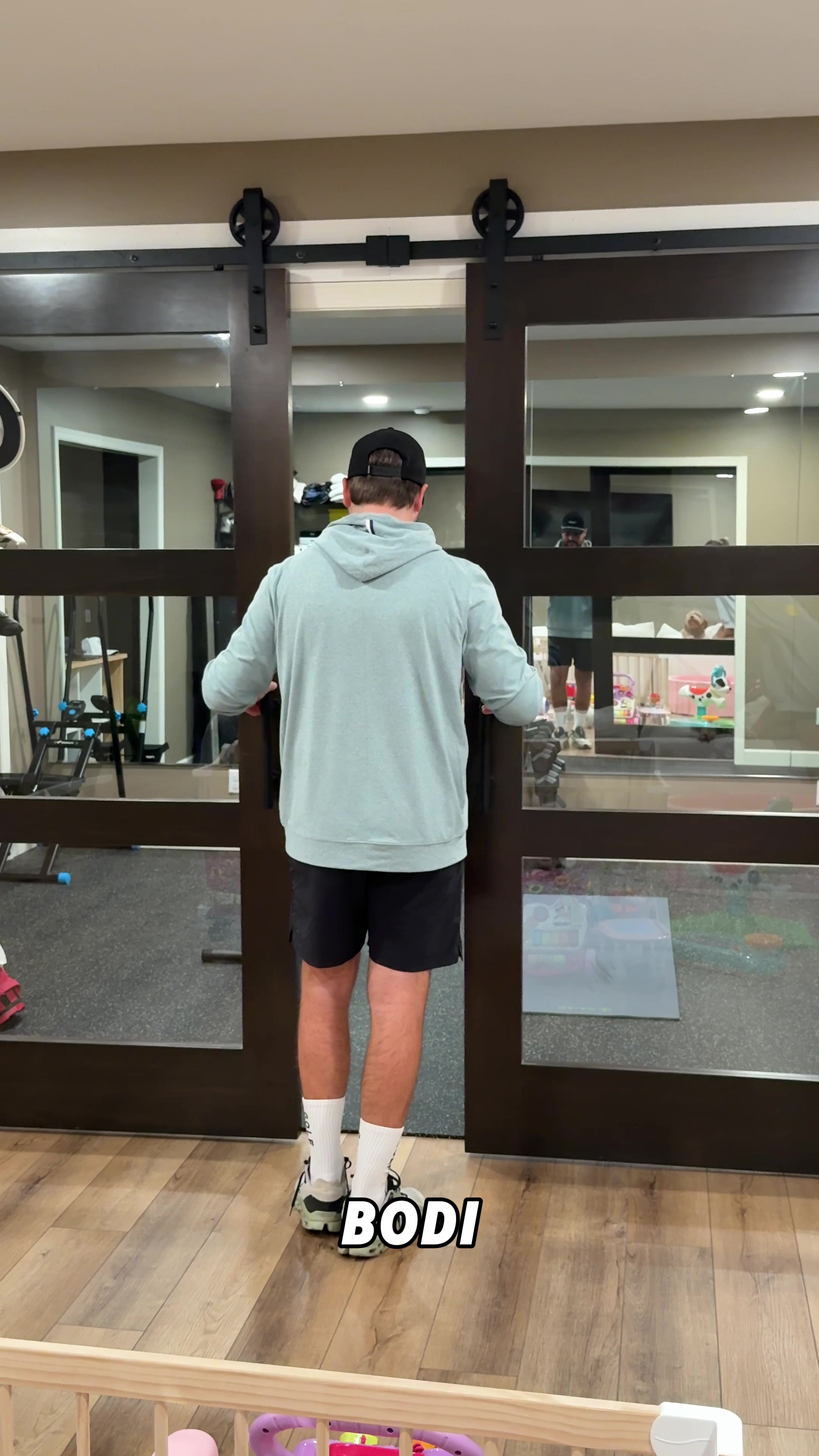 TikTok post by @djthoma for BODi. Caption reads: Busy? Thats fine, @BODi has you covered. Any....