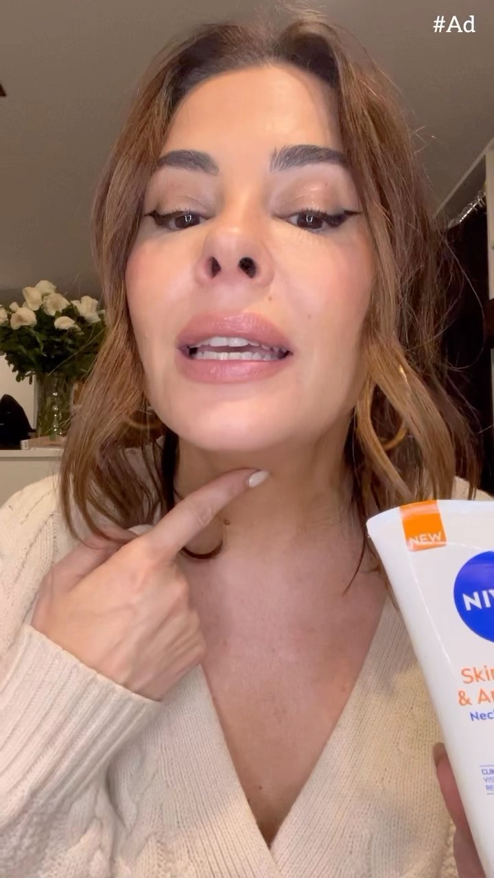 Instagram post by @ericataylor2347 for NIVEA USA. Caption reads: #Ad Our necks are aging us, let’s fix this!....