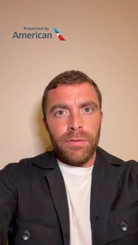Instagram post by @fabriziorom for American Airlines. Caption reads: [...] ✈️ Presented by @americanair....