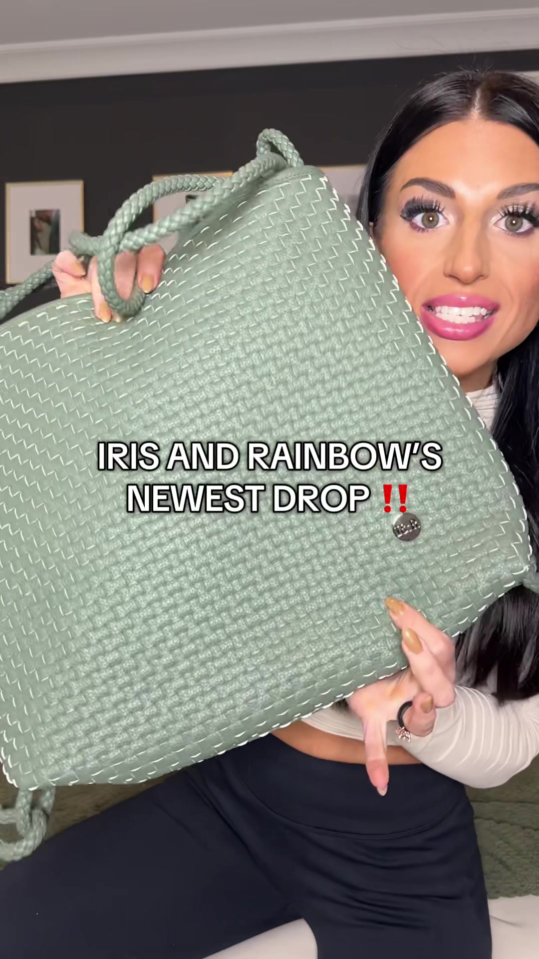 TikTok post by @thatkindafitmomma for Iris And Rainbow. Caption reads: NEW @Rainbow Boutique LLC Duality tessellate bag....