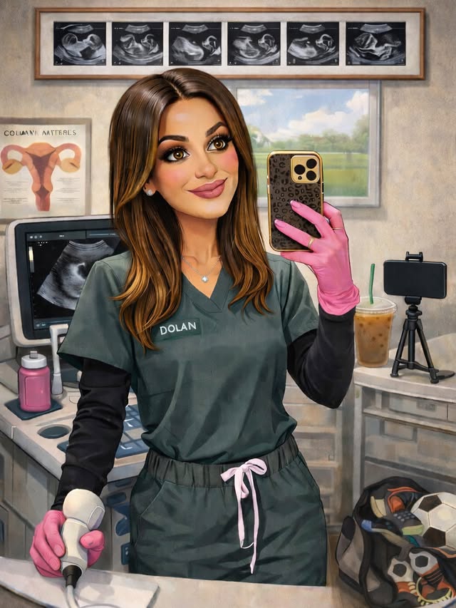 Instagram post by @natalieavni for DOLAN Scrubs. Caption reads: [...] make it more accurate. Scrubs:....