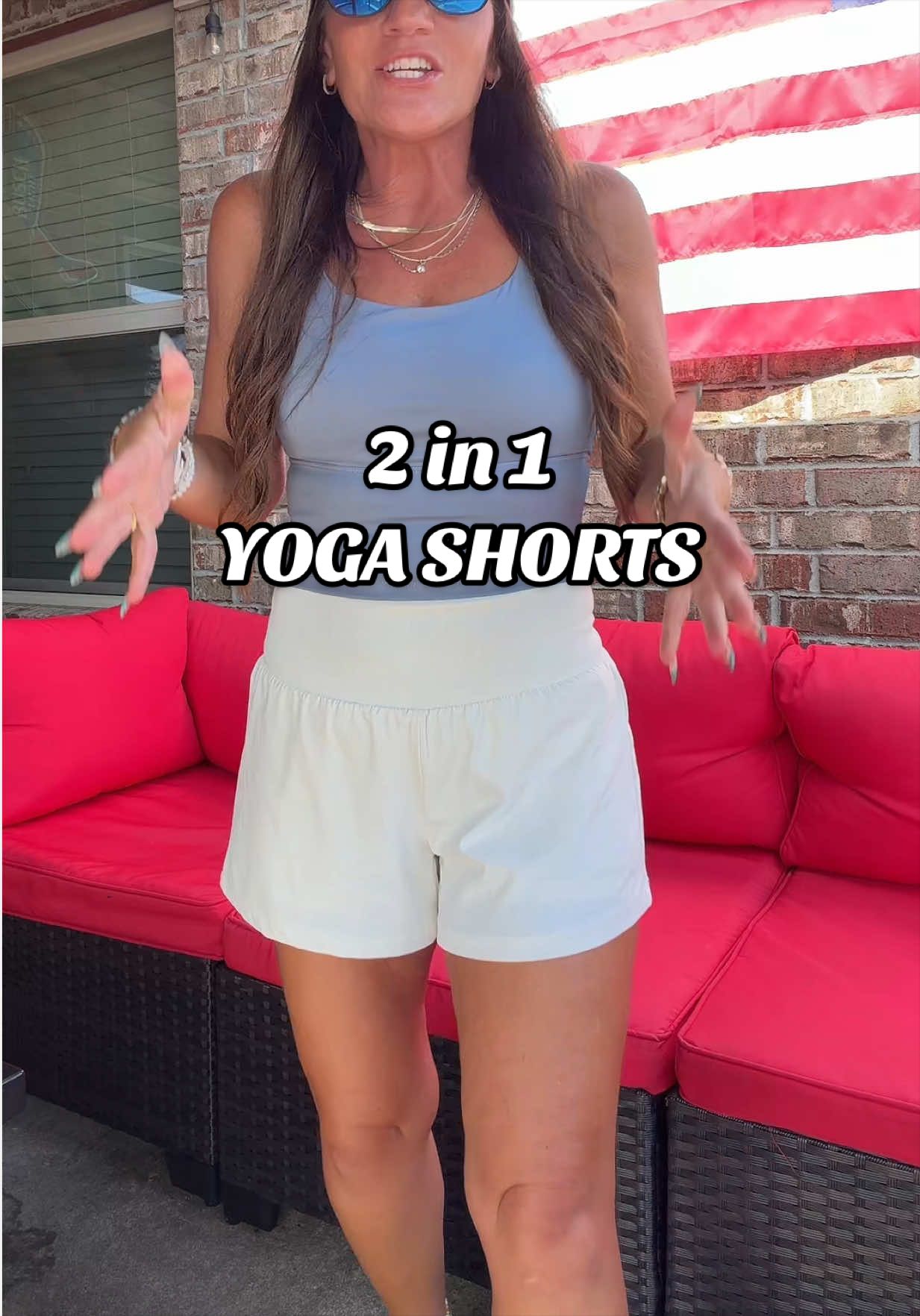 TikTok post by an influencer for Halara. Caption reads: @Halara_official #yogashorts #halara [...].