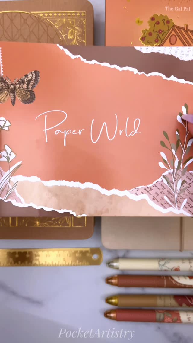 Instagram post by @pocketartistry.shop for Paperwrld. Caption reads: ASMR | Cute Stationery Unboxing from....