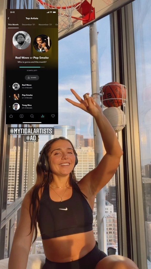 Instagram post by @stephaniae for TIDAL. Caption reads: [...] Rod Wave is going to be my top streamed....