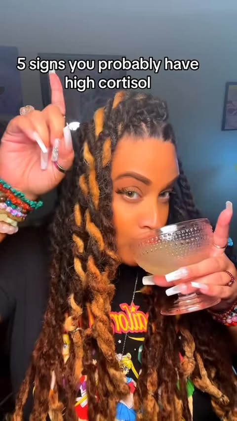 Instagram post by @pryncessdezpicks for Goli. Caption reads: #gowithgoli #cortisol #highcortisol #stresslevels....