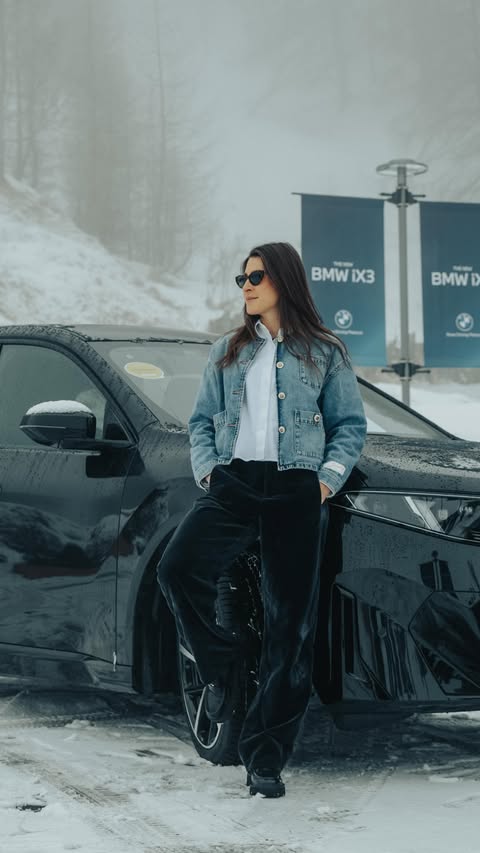 Instagram post by @magdalenamst for BMW. Caption reads: The New BMW iX3 💙⚡️ @bmwitalia Pure electric....